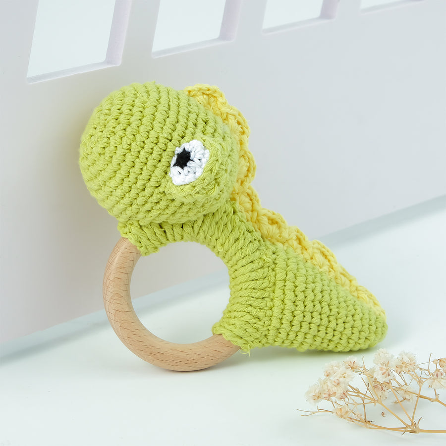Handmade Crochet Animal Baby Rattle Teether