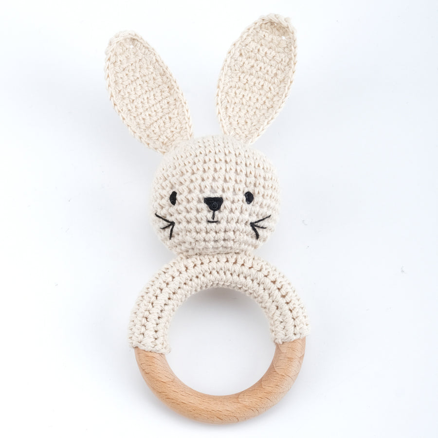 Handmade Crochet Animal Baby Rattle Teether