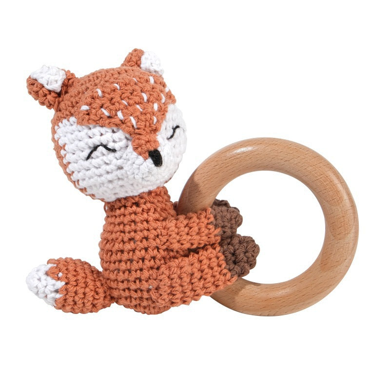 Handmade Crochet Animal Baby Rattle Teether