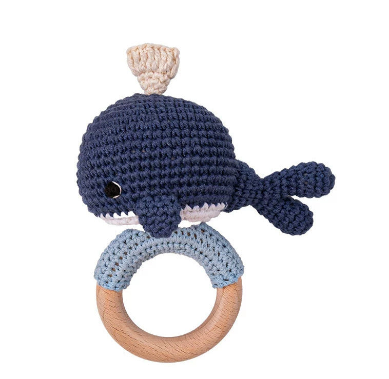 Handmade Crochet Animal Baby Rattle Teether