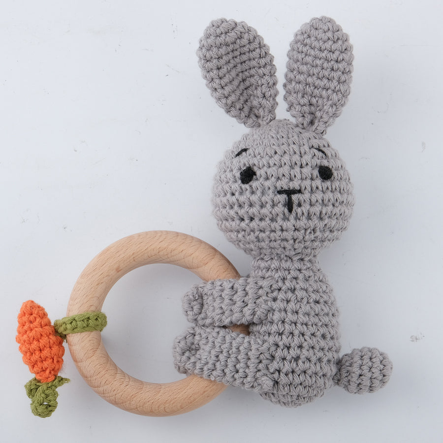 Handmade Crochet Animal Baby Rattle Teether