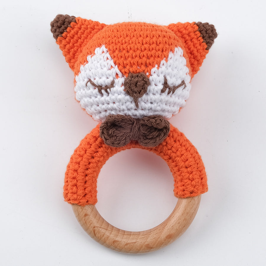 Handmade Crochet Animal Baby Rattle Teether