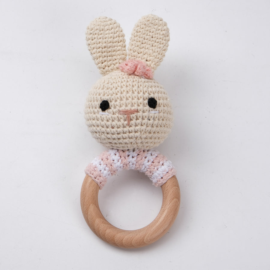 Handmade Crochet Animal Baby Rattle Teether