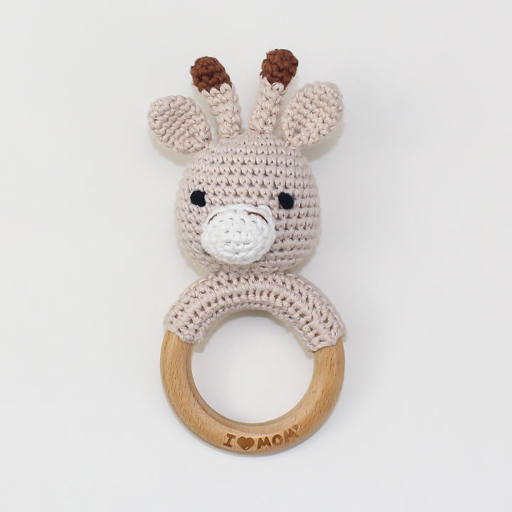 Handmade Crochet Animal Baby Rattle Teether