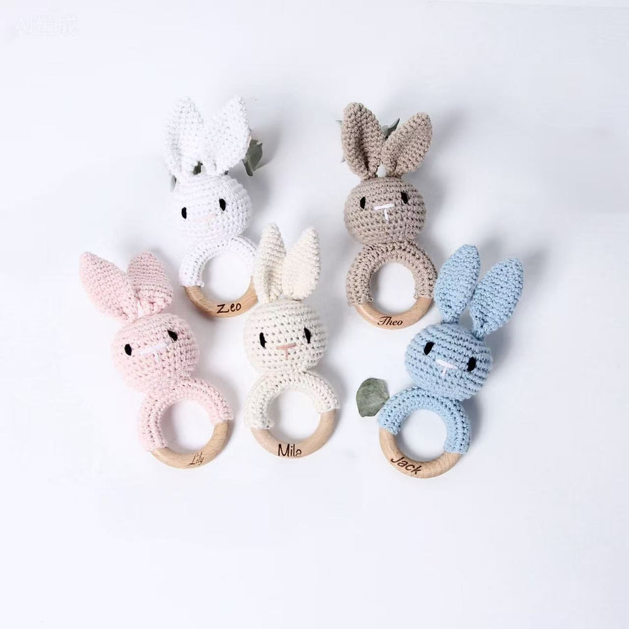 Handmade Crochet Animal Baby Rattle Teether