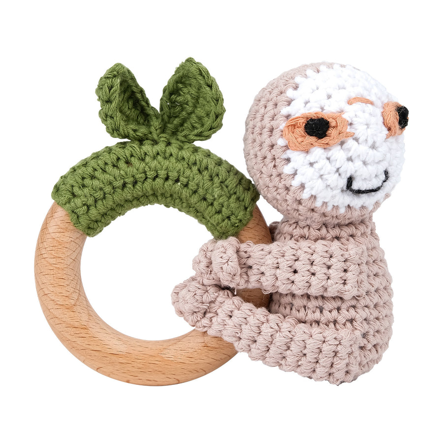 Handmade Crochet Animal Baby Rattle Teether