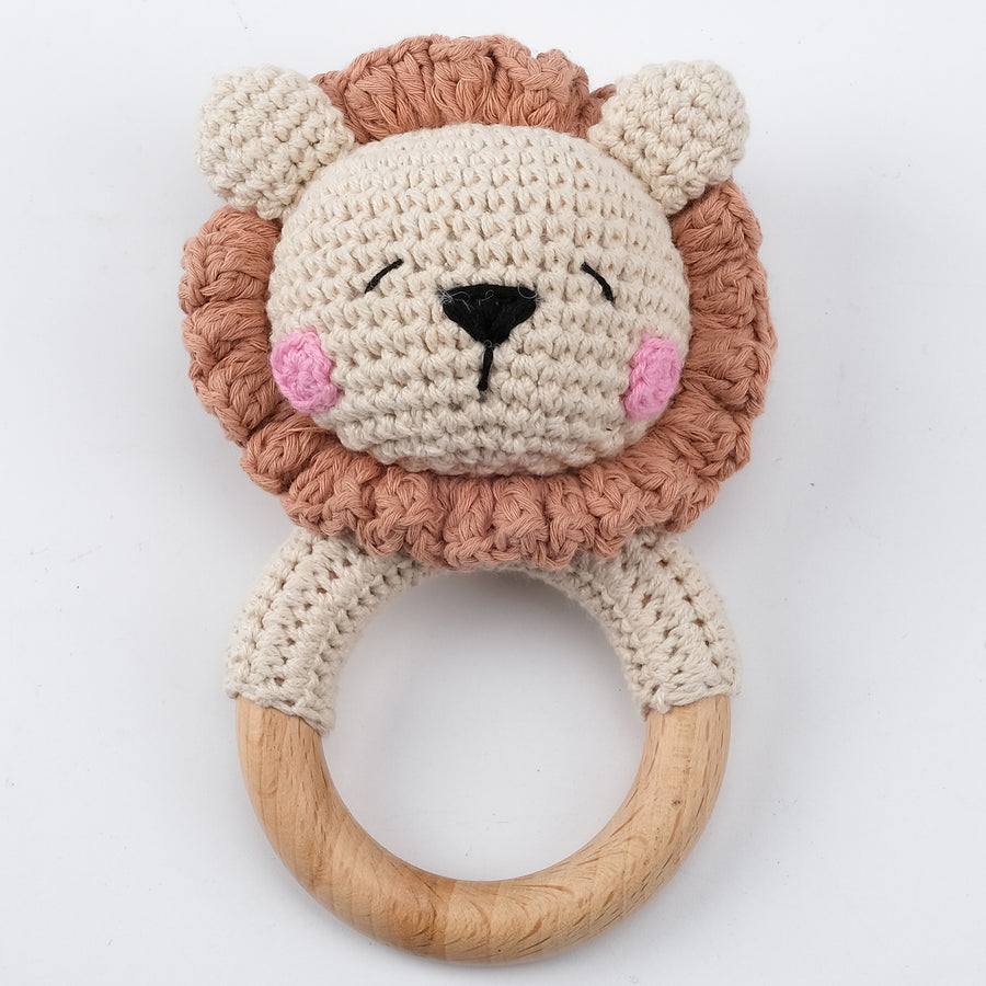 Handmade Crochet Animal Baby Rattle Teether