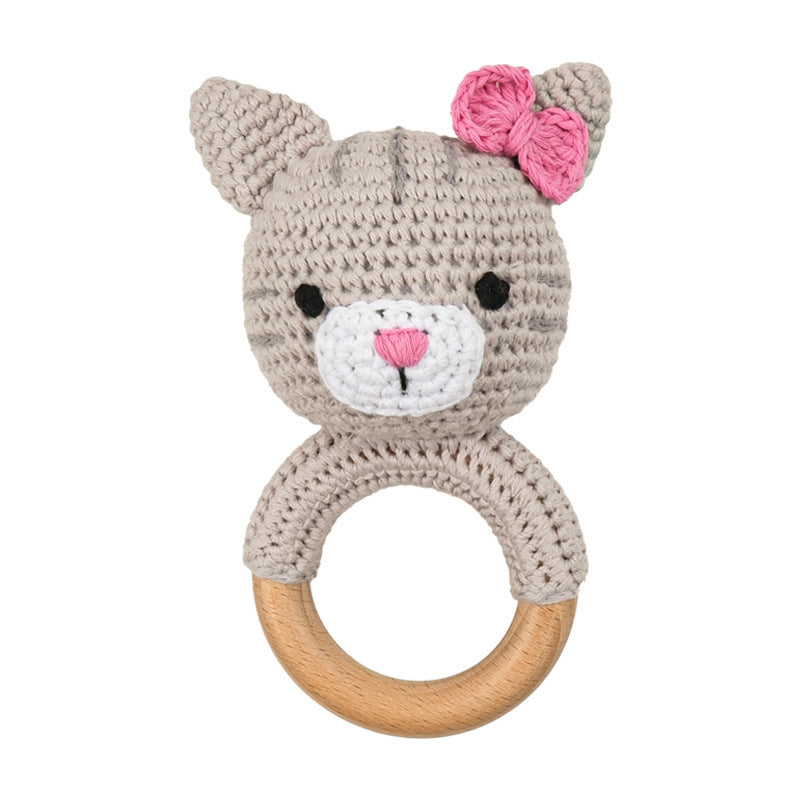 Handmade Crochet Animal Baby Rattle Teether
