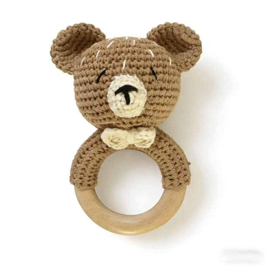 Handmade Crochet Animal Baby Rattle Teether