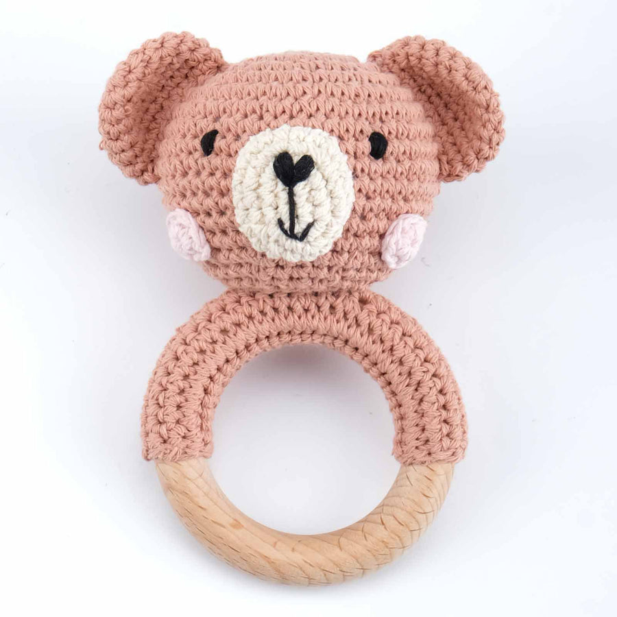 Handmade Crochet Animal Baby Rattle Teether