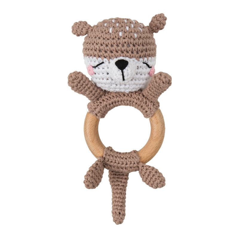 Handmade Crochet Animal Baby Rattle Teether
