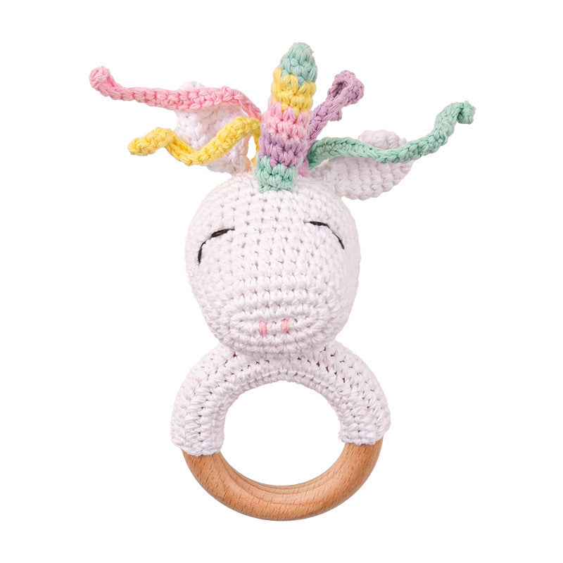 Handmade Crochet Animal Baby Rattle Teether
